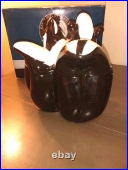 NIB Rare Vintage Warner Brothers Looney Tunes Pepe Le Pew & Penelope Cookie Jar