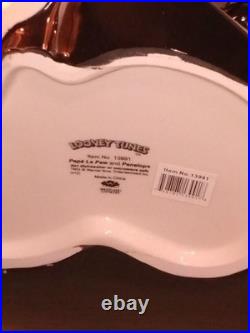 NIB Rare Vintage Warner Brothers Looney Tunes Pepe Le Pew & Penelope Cookie Jar