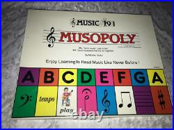 NOS Rare WARNER Bros MUSIC 19 MUSOPOLY Monopoly Style BOARD GAME Read Education