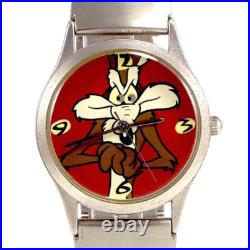 New Wile E Coyote Rare Fossil Metal Band Unworn Collectible Watch! $119