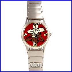 New Wile E Coyote Rare Fossil Metal Band Unworn Collectible Watch! $119