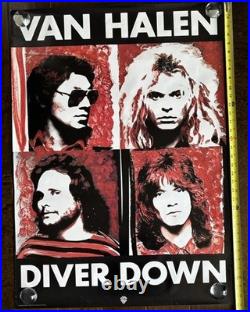 Original 1982 Van Halen Diver Down Promo Poster 24 X 35 Warner Bros Rare
