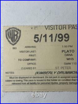 Original 1999 Warner Bros Visitor Pass Dana Plato Studio Hollywood Rare