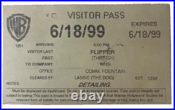 Original 1999 Warner Bros Visitor Pass Flipper the Dolphin Studio Rare