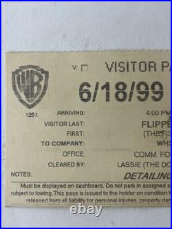 Original 1999 Warner Bros Visitor Pass Flipper the Dolphin Studio Rare