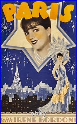 PARIS WARNER BROS 1929 Original RARE Lobby Card Vintage Film Poster