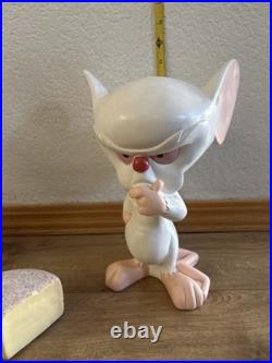 Pinky And The Brain Warner Bros Statues SUPER RARE COMBO 1997 Plus Bonus Cheese