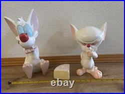 Pinky And The Brain Warner Bros Statues SUPER RARE COMBO 1997 Plus Bonus Cheese
