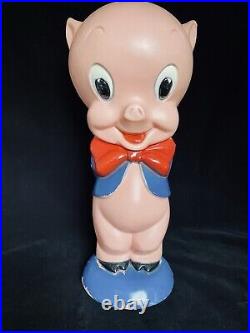 Porky Pig Plastic Blow Mold 18 Vintage Rare Warner Brothers Lamp Looney Tunes