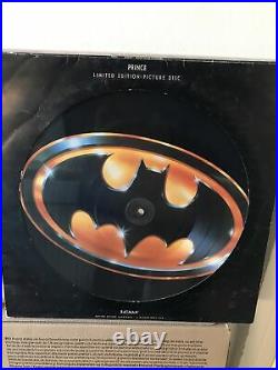 Prince 1989 batman picture disc LP Vinyl album v rare original die cut sleeve