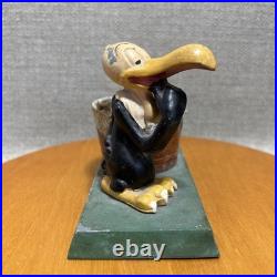 RARE 1940s WBC Cast Iron Beaky Buzzard Warner Bros Wash Bucket Coin Holder Bank