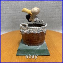 RARE 1940s WBC Cast Iron Beaky Buzzard Warner Bros Wash Bucket Coin Holder Bank