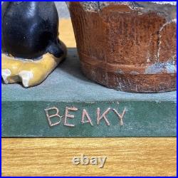 RARE 1940s WBC Cast Iron Beaky Buzzard Warner Bros Wash Bucket Coin Holder Bank