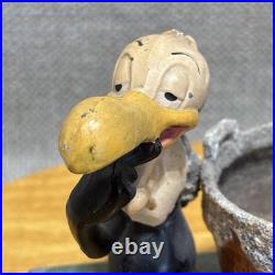 RARE 1940s WBC Cast Iron Beaky Buzzard Warner Bros Wash Bucket Coin Holder Bank