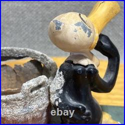 RARE 1940s WBC Cast Iron Beaky Buzzard Warner Bros Wash Bucket Coin Holder Bank