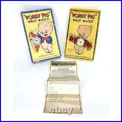 RARE 1949 Warner Bros Cartoons Porky Pig Watch Ingraham in Original Box Works68