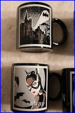 RARE 1992 Batman Returns WARNER BROS. STORE MUGS SET Complete