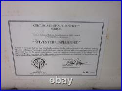 RARE 1995 Warner Bros Limited Edition Sericel Sylvester Unplugged 1446/2500