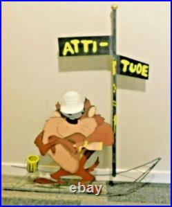 RARE 1996 Warner Bros TAZ Looney Tunes Attitude Metal Large Street Maintenance