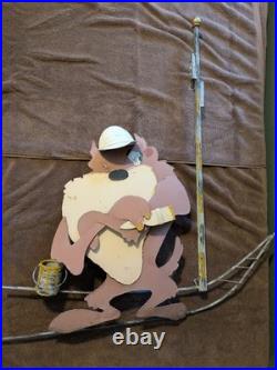 RARE 1996 Warner Bros TAZ Looney Tunes Attitude Metal Large Street Maintenance