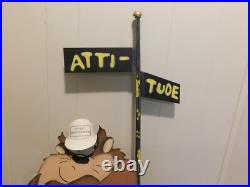 RARE 1996 Warner Bros TAZ Looney Tunes Attitude Metal Large Street Maintenance