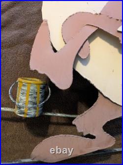 RARE 1996 Warner Bros TAZ Looney Tunes Attitude Metal Large Street Maintenance