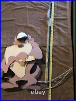 RARE 1996 Warner Bros TAZ Looney Tunes Attitude Metal Large Street Maintenance