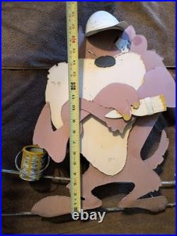 RARE 1996 Warner Bros TAZ Looney Tunes Attitude Metal Large Street Maintenance