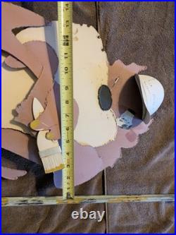 RARE 1996 Warner Bros TAZ Looney Tunes Attitude Metal Large Street Maintenance