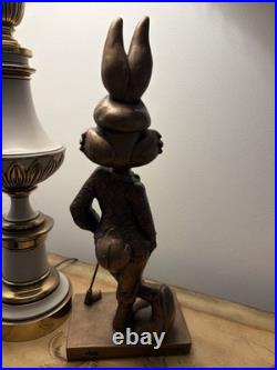 RARE 1997 Bugs Bunny Golfer Statue Austin Sculpture Warner Bros SOLID CAST METAL