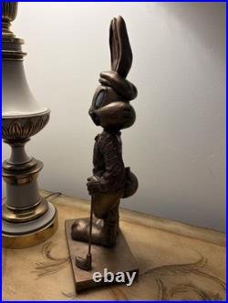 RARE 1997 Bugs Bunny Golfer Statue Austin Sculpture Warner Bros SOLID CAST METAL
