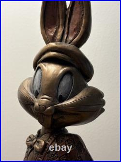 RARE 1997 Bugs Bunny Golfer Statue Austin Sculpture Warner Bros SOLID CAST METAL