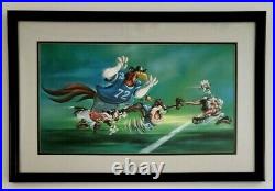 RARE 1997 Looney Tunes Football Warner Bros Studio Store Exclusive Lithograph