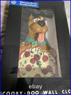 RARE 1997 Scooby-Doo Pizza Wall Clock Hanna Barbera Warner Bros. FullyFunctional