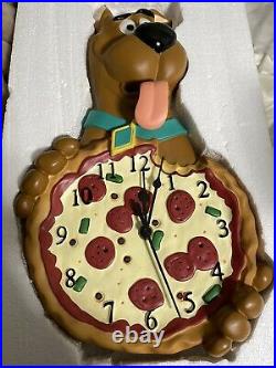 RARE 1997 Scooby-Doo Pizza Wall Clock Hanna Barbera Warner Bros. FullyFunctional