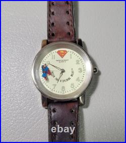 RARE 1997 Superman Watch Warner Brothers DC COMICS, QUARTZ (WORKING)