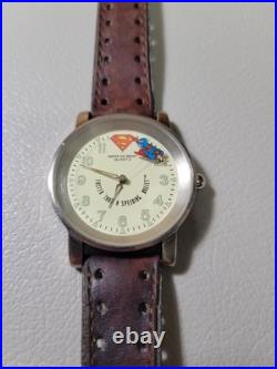RARE 1997 Superman Watch Warner Brothers DC COMICS, QUARTZ (WORKING)