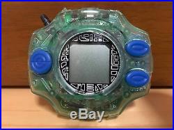 RARE 1999 Used Digimon Adventure Digivice Clear Green Normal Color Bandai JP F/S