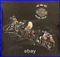 RARE 2000 Harley Davidson X Looney Tunes Warner Bros two Sided Printed T-shirt RARE 2000 Harley Davidson X Looney Tunes Warner Bros two Sided Printed T-shirt