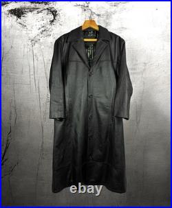 RARE 2003 Vintage The Matrix Collection Leather Trench Coat Warner Bros Size L RARE 2003 Vintage The Matrix Collection Leather Trench Coat Warner Bros Size L