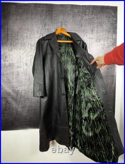 RARE 2003 Vintage The Matrix Collection Leather Trench Coat Warner Bros Size L RARE 2003 Vintage The Matrix Collection Leather Trench Coat Warner Bros Size L