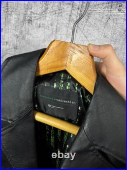 RARE 2003 Vintage The Matrix Collection Leather Trench Coat Warner Bros Size L RARE 2003 Vintage The Matrix Collection Leather Trench Coat Warner Bros Size L