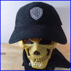 RARE 90s Vintage Warner Bros. Pewter Logo Strap Back Hat