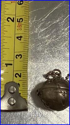 RARE 925 Sterling Silver Warner Bros Marvin Martian Hinged Globe Locket Pendant