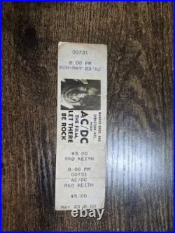 RARE AC/DC The Film Let There Be Rock Warner Bros. Ticket Stub. Full Ticket