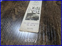 RARE AC/DC The Film Let There Be Rock Warner Bros. Ticket Stub. Full Ticket