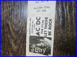 RARE AC/DC The Film Let There Be Rock Warner Bros. Ticket Stub. Full Ticket