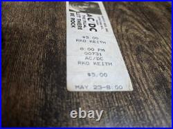 RARE AC/DC The Film Let There Be Rock Warner Bros. Ticket Stub. Full Ticket