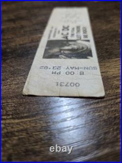 RARE AC/DC The Film Let There Be Rock Warner Bros. Ticket Stub. Full Ticket