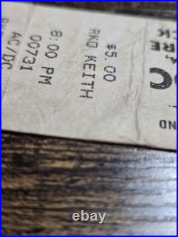 RARE AC/DC The Film Let There Be Rock Warner Bros. Ticket Stub. Full Ticket